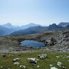 Tolle Aussichten in verschiedene Richtungen, hier zu den Dolomiten des Veneto bei Alleghe und Cortina. Foto: AT, &copy; Peer