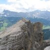 Il Gardenaccia, una formazione rocciosa conosciuta. Foto: BS, &copy; Peer