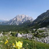 valparola pass blick auf conturines