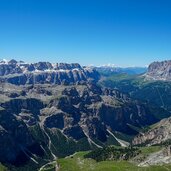 blick auf sellagruppe marmolada langental langkofel