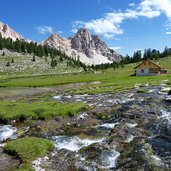 flusslandschaft lavarella zona fluviale mit furcia del fers