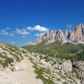 weg bei groednerjoch und cirspitzen