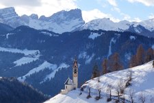 RS la val wengen st barbara kirche santa berbora winter